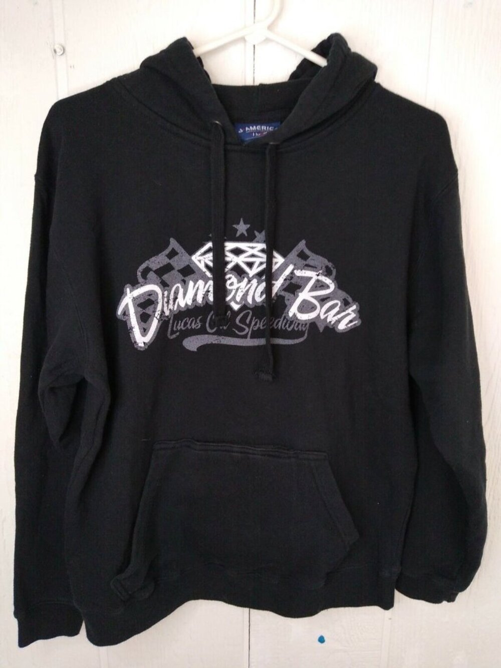 Lucas Oil Women's Hoodie Diamond Bar Drinking Racing Wheatland MO Speedway Sz S
